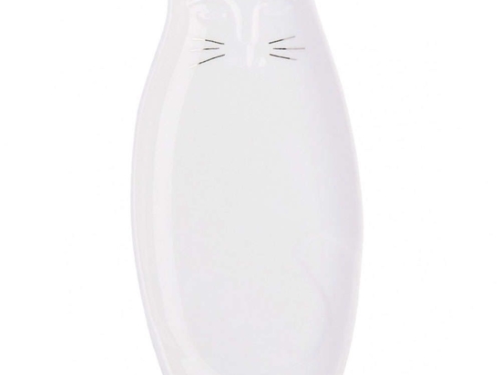 Ντιπάκι Wonderland Cat LBTRD0015127 5x10x1cm White-Gold Raeder Πορσελάνη