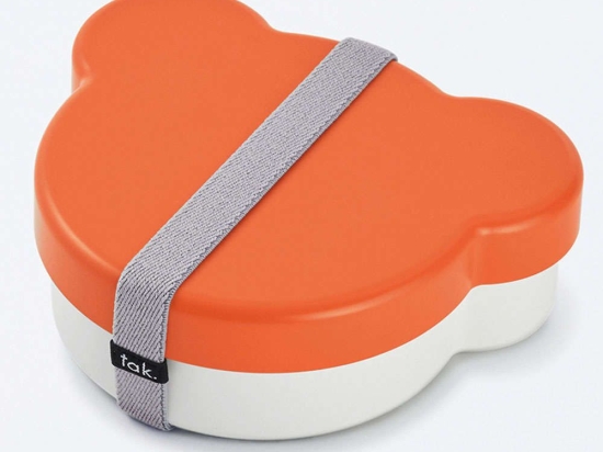 Δοχείο Φαγητού Παιδικό Bear LBTTNJTN-0170OR 14,6x12x4,9cm 400ml White-Orange Takenaka 1 τμχ Pet