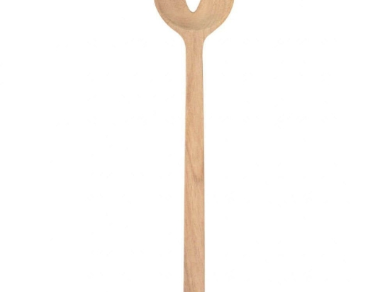Κουτάλα Τρυπητή Heart Large LBTRD0014486 30cm Natural Raeder Ξύλο