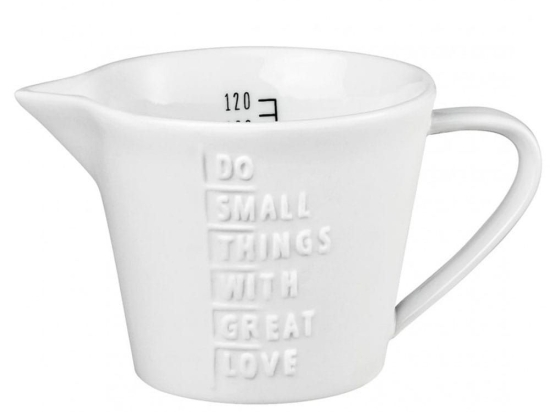 Μεζούρα Do Small Things LBTRD0012666 9x4,5cm 120ml White-Black Raeder Πορσελάνη,Γυαλί