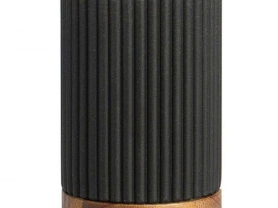Ποτηροθήκη LBTAH-BA22113 Φ8x11cm Black-Natural Andrea House Polyresin,Ξύλο