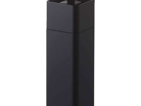 Δοχείο Κρεμοσάπουνου Push LBTYMZK5214 5,5x5,5x18,5cm 250ml Black Yamazaki Σιλικόνη, Πολυπροπυλένιο