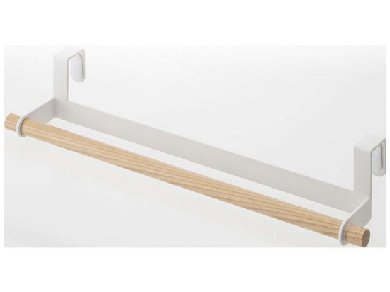 Κρεμάστρα Πετσετών LBTYMZK3153 33x7,5x6cm White-Natural Yamazaki Ατσάλι,Ξύλο