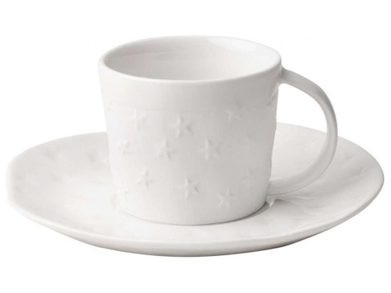 Φλυτζάνι Καφέ Stars LBTRD0090072 6x5,5cm White Raeder Πορσελάνη