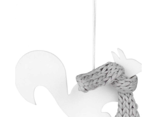 Στολίδι Χριστουγεννιάτικο Winter Forest Squirell LBTRD0090206 8,5x5cm White-Grey Raeder