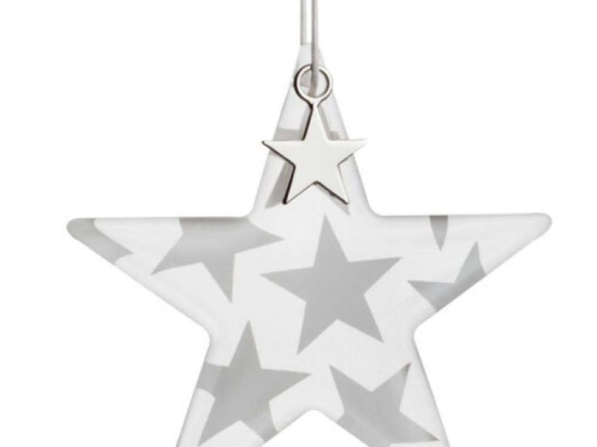 Στολίδι Χριστουγεννιάτικο Silver Stars LBTRD0090109 9,5x8,5cm Silver Raeder