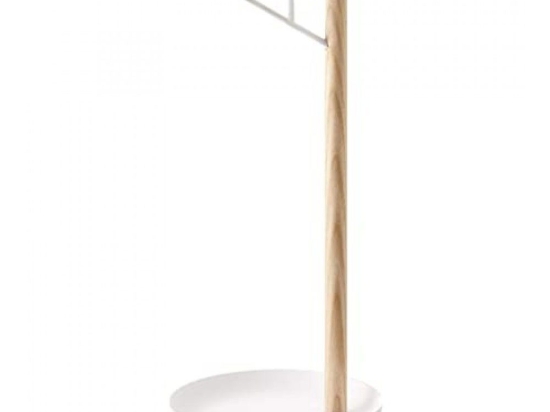 Βάση Για Μπανάνες YMZK2411 13x28cm White-Natural Yamazaki Μέταλλο,Ξύλο