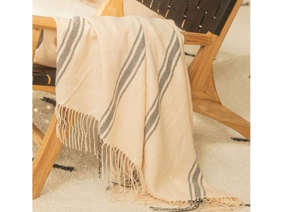 Κουβέρτα Καναπέ Capri CACAP120PCRU 120x180cm Ecru Calma House 120Χ180 Πολυέστερ