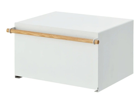Ψωμιέρα Μεταλλική YMZK4376 43x36,5x24cm White Yamazaki Μέταλλο,Ξύλο