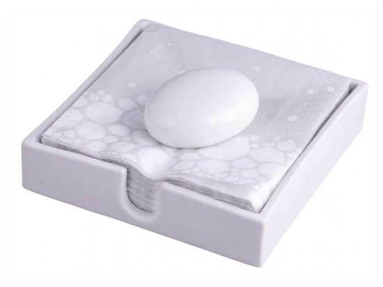 Χαρτοπετσετοθήκη Πορσελάνινη Pebble RD0014269 13x14x3cm White Raeder Πορσελάνη