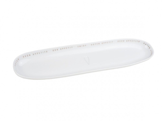 Πιατέλα Πορσελάνινη Enjoy RD0016644 40x10x2,3cm White-Gold Raeder Πορσελάνη