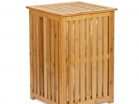 Καλάθι Απλύτων AH-BA70152 40x40x48cm Natural Andrea House Ύφασμα,Bamboo