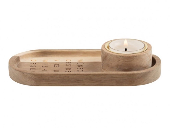 Βάση Για Ρεσώ Ξύλινη Wishes RD0090598 16,5x7,5x3,5cm Natural Raeder Ξύλο