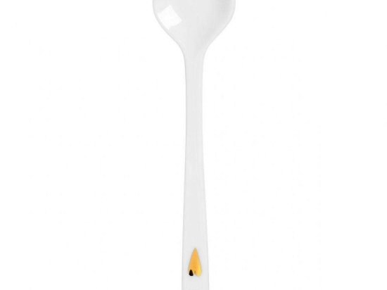 Κουταλάκι Heart Gold RD0013282 RD0013282 13,5cm White-Gold Raeder Πορσελάνη