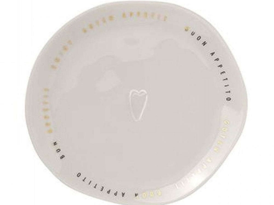 Πιάτο Γλυκού Bon Apetit RD0011370 13,4cm White-Gold Raeder Πορσελάνη