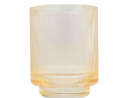 Ποτηροθήκη Vintage Crystal AH-BA72013 Φ8x10cm Yellow Andrea House Γυαλί