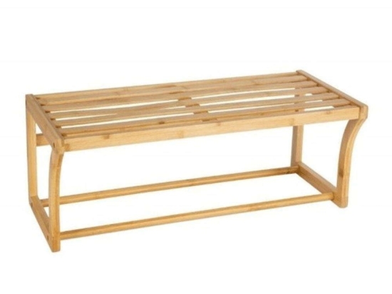 Ράφι Τοίχου Με Κρεμάστρα AH-BA22004 60x25,5x20, 5cm Natural Andrea House