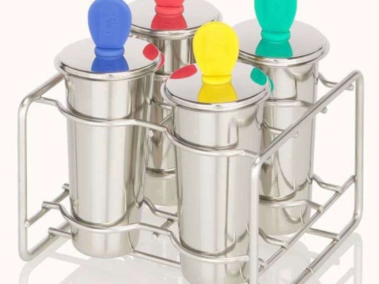 Φόρμες Για Παγωτό Freezy (Σετ 4Τμχ) GSJFZ4/1 3,5x13cm 4x120ml Multi Gaspajoe Ανοξείδωτο Ατσάλι