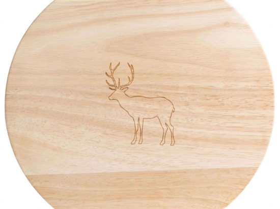 Πλατώ Σερβιρίσματος Deer RD0016909 Φ24x1,5cm Natural Raeder Ξύλο