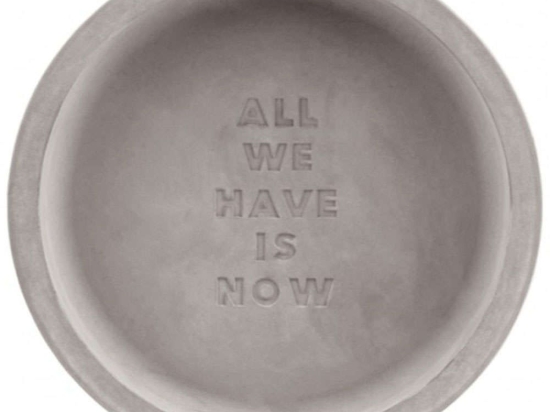 Διακοσμητικό Μπωλ All We Have Is Now RD0016997 Φ20x5cm Grey Raeder Πορσελάνη