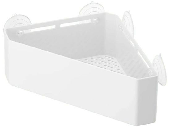 Ραφάκι Μπάνιου Γωνιακό YMZK4716 33x18,5x10cm White ABS