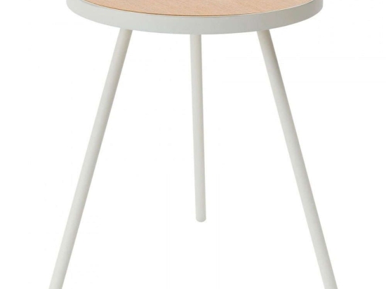 Βοηθητικό Τραπεζάκι Round YMZK5559 49x38,5x50cm Natural-White