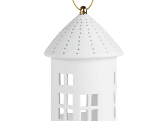 Στολίδι Χριστουγεννιάτικο Lighthouse RD0090681 7,3x12cm White-Gold Raeder