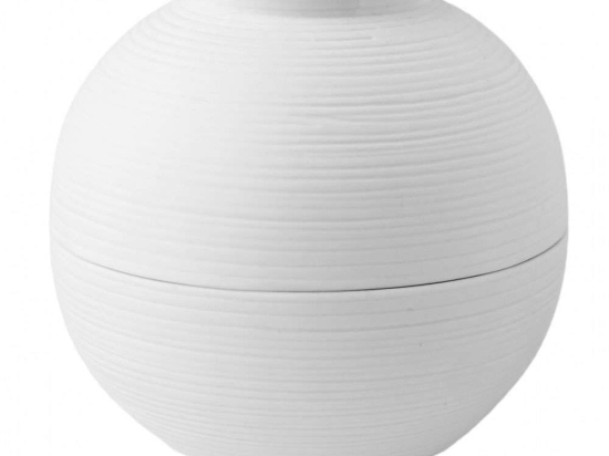 Βάζο Αποθήκευσης Lille L RD0051477 11x9cm White Raeder Πορσελάνη