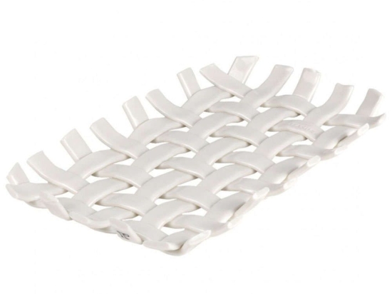 Διακοσμητικός Δίσκος Treasure RD0016750 25x15x1,8cm White Raeder Πορσελάνη