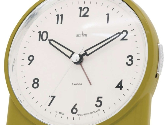 Ρολόι Επιτραπέζιο - Ξυπνητήρι Arlo ACCTIM16375 11,5x11,5x7m Mustard-White Acctim Πλαστικό