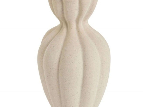 Βάζο Κεραμικό Capri AH-AX73172 Φ17x29,5cm Ecru Andrea House Κεραμικό