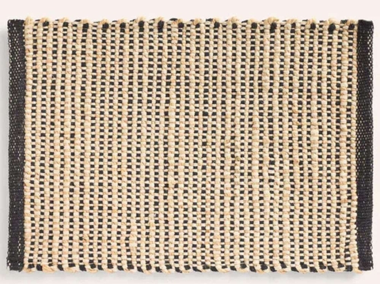 Σουπλά West Black CAWEST35NEG 35x50cm Natural-Black Calma House Βαμβάκι,Jute