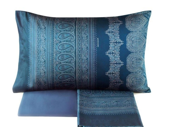 Σεντόνια Brunelleschi B1 9306536 Σετ 4τμχ Blue Bassetti Υπέρδιπλο 175x200cm 100% Βαμβακοσατέν
