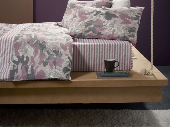Σεντόνια Camu 61 9307013 Σετ 4τμχ Bordeaux Bassetti Υπέρδιπλo 175x200cm 100% Βαμβάκι