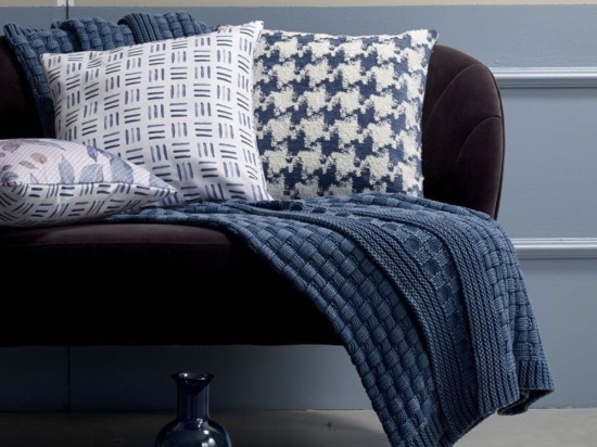 Κουβέρτα Καναπέ Moscova B1 9196887 HP Blue Zucchi 130X170 130x170cm 100% Βαμβάκι