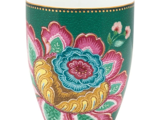 Ποτήρι Jambo Flower 51111080 Green Pip Studio Πορσελάνη