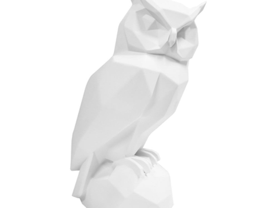 Διακοσμητικό Αγαλματίδιο PT3510WH Origami Owl Matt White Present Time Πολυρεσίνη