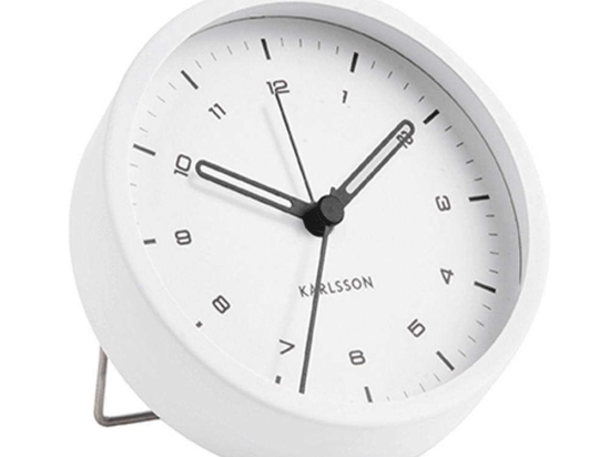 Επιτραπέζιο Ρολόι - Ξυπνητήρι KA5806WH Tingle Steel White Karlsson Μέταλλο