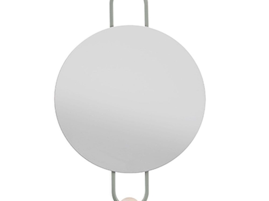 Καθρέπτης Τοίχου Με Κρεμάστρα PT3612GR Bright D.20cm Grayed Jade Present Time Μέταλλο,Γυαλί