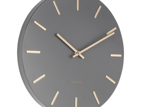 Ρολόι Τοίχου Charm Small KA5821GY D.30cm Grey Karlsson Μέταλλο