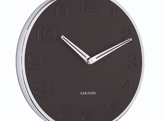 Ρολόι Τοίχου KA5759BK 30cm New Original Black Karlsson Μέταλλο