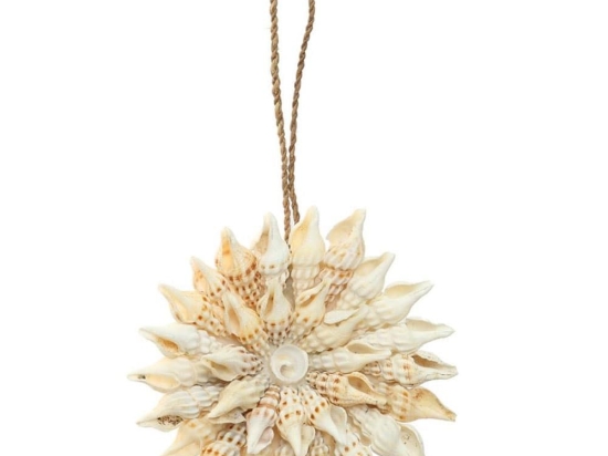 Διακοσμητικό Κρεμαστό Από Κοχύλια The Moorea Hanger BABL011W S D8 White Bazar Bizar Κοχύλι