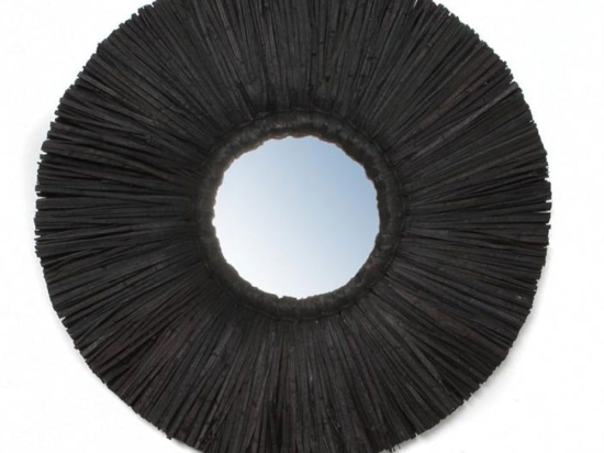 Καθρέπτης Τοίχου The Alang Alang BALE070B-S D35 Black Bazar Bizar Seagrass
