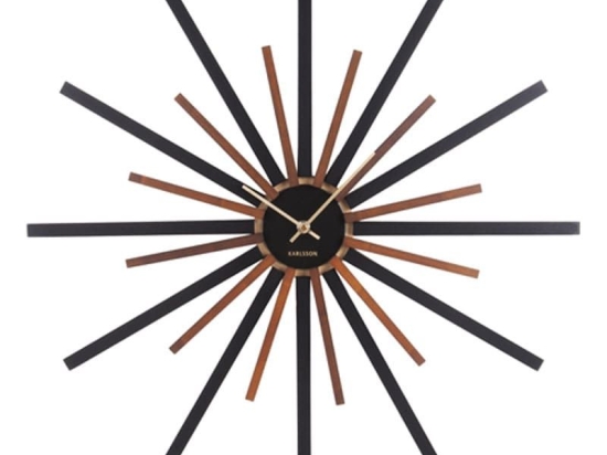 Ρολόι Τοίχου Diva KA5820 D.60cm Black Karlsson Μέταλλο