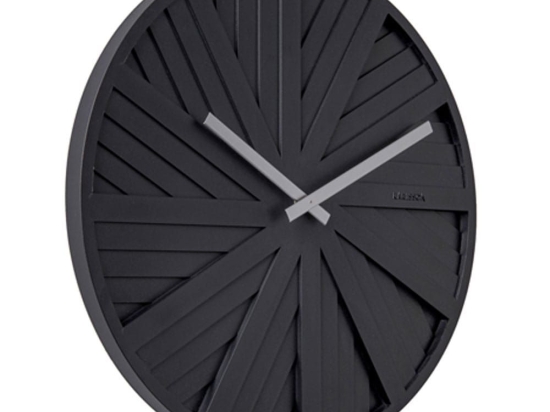 Ρολόι Τοίχου KA5839BK Slides D40cm Black Karlsson Πολυπροπυλένιο