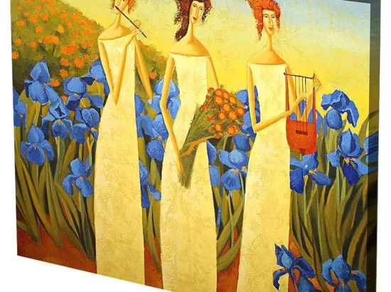 Πίνακας Σε Καμβά MH40 60x80cm Multi Οριζόντιοι Καμβάς