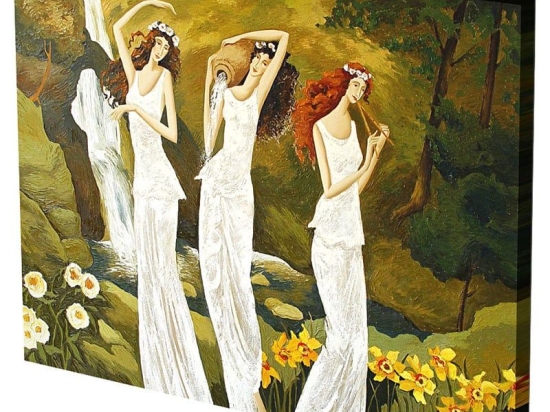Πίνακας Σε Καμβά MH43 60x80cm Multi Οριζόντιοι Καμβάς