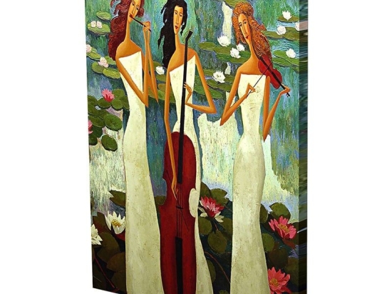 Πίνακας Σε Καμβά MH44 60x80cm Multi Κάθετοι Καμβάς