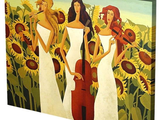 Πίνακας Σε Καμβά MH45 60x80cm Multi Οριζόντιοι Καμβάς