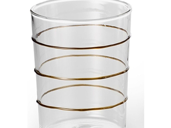 Ποτήρι Ουίσκι Polar Stripes 217006 Φ7,6cm Η10.2cm Clear Philippi Γυαλί